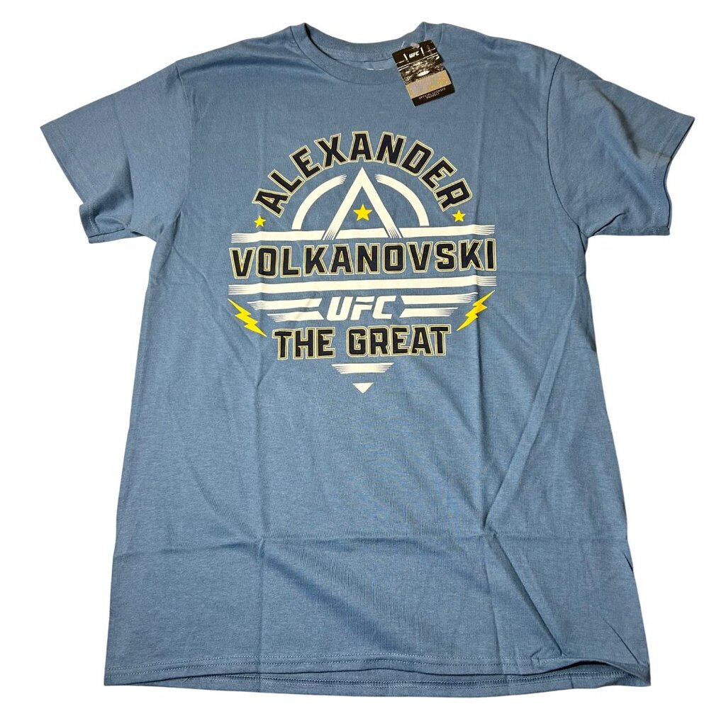 Alexander Volkanovski UFC Tee Mens M Blue "The Great" Graphic Cotton‎ MMA NEW